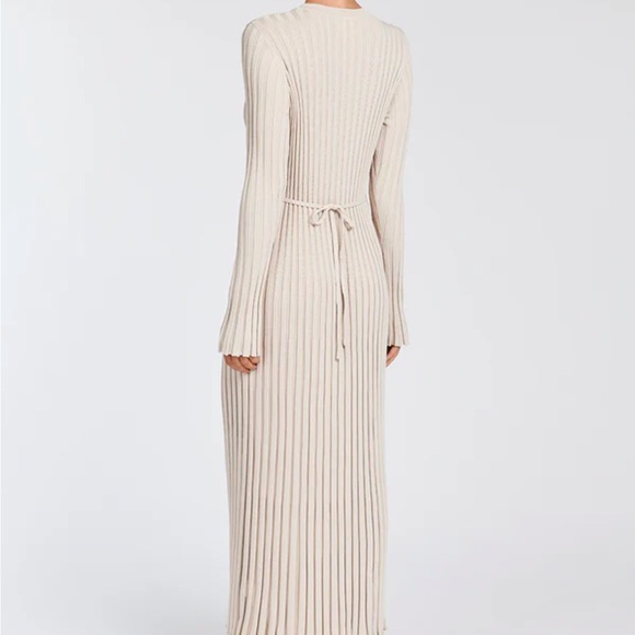 ADA STONE LONG SLEEVE MIDI DRESS - Picture 4 of 8